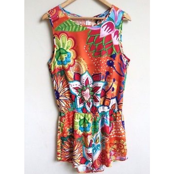 Desigual Pants - Desigual Romper Sz 2 Mandarin Orange